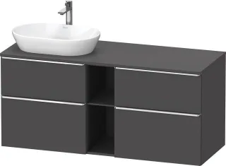 Duravit D-Neo Konsolenwaschtischunterbau wandhängend Graphit Matt 1400x550x664 mm - DE4970L10490000 DE4970L10490000