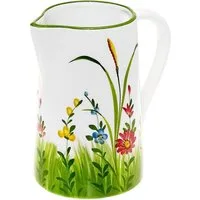 Lashuma Wasserkrug Blumenwiese, (1-tlg., ca. 19 cm (1,5 l), Großer Keramik Teekrug aus Italien