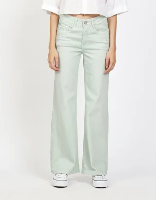 GANG Damen 94AMELIE WIDE - wide fit Hose ice green wash