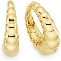 Aniston JEWELRY & WATCHES Paar Creolen Schmuck Geschenk Silberohrringe gelbgoldfarben vergoldet