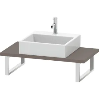 Duravit DuraStyle Konsole DS104C04343 für Aufsatzbecken, 1 Ausschnitt, Stärke 3 cm, basalt matt