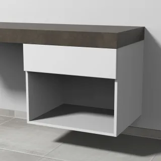 Sanipa Anbau-/Solitärschrank 2morrow (P1355) 510x600x520 Weiß-Soft, P135543 P135543