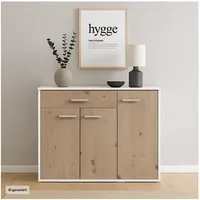 HTI-Living Sideboard Sideboard Nina Weiß Artisaneiche (Stück, 1 Sideboard), Anrichte Kommode Schrank