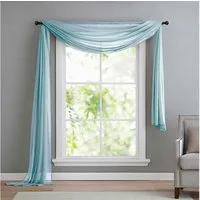 Gardinenbox Freihanddeko (1 St), ohne, transparent, Voile, Uni Volant Transparent Polyester 600cm 140cm