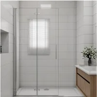 Duschparadies Dusch-Falttür 195cm Walkin Scharniertür Falttür Duschabtrennung Duschtür, 120x195 cm, Easyclean Sicherheitsglas, beidseitig montierbar