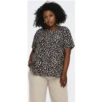 ONLY CARMAKOMA Shirtbluse CARVICA SS TOP WVN NOOS Materialmix, regular fit