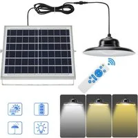 Sunicol LED Solarleuchte Solar Hängelampe, mit Fernbedienung, IP65 Wasserdichte, Dimmbar, Zeitschaltuhr, 3 Farbtemperatur, für Garten Terrasse Balkon Pavillon