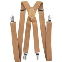 axy Hosenträger Herren Hosenträger 4 Stabile Clips X-Form 2,5cm Breit verstellbar und elastisch 120cm Lang