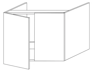 Sanipa Waschtischunterbau mit Türen 2morrow (L2361) 510x600x520 Weiß-Matt, L236101 L236101