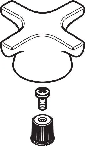Hansgrohe Griff Logis Classic Standventil Warmwasser chrom, 92524000 92524000