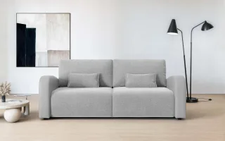 OTTO home 3-Sitzer "JIGGS wahlweise Schlafsofa mit Bettkasten, Maße B/H/T: 228/96/110 cm" Sofa mit Wellenunterfederung, enthält 2 Rückenkissen und 2 Zierkissen