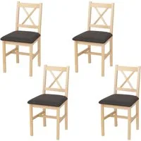 MCW Esszimmerstuhl MCW-F77-S4 (Set, 4 St), Stabile Konstruktion, Massives Holz
