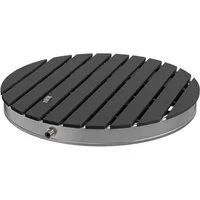 FIVMEN Gartendusche Bodendusche Outdoor WPC Campingdusche Außendusche Fußboden Dusche, Saunadusche Wetterfest Aluminium Standfläche bis 4 m Fontänenhöhe