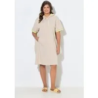 Laurasøn Jerseykleid Strandsweatkleid 1/2 Arm Kapuze Rückenprint