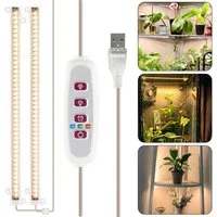 MUPOO Pflanzenlampe LED-Pflanzenlampe Wachstumslichtstreifen Bar,42-288 LEDs, 30CM(Einer schleppt zwei), Rot-Blau-Spektrum Pflanzenlampe