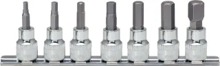 KS Tools 1/4" CHROMEplus Bit-Stecknuss-Satz Innensechskant, 7-tlg2,5-8mm - 918.1670