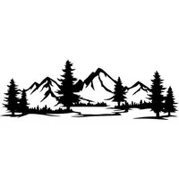 EYOKA Wanddekoobjekt Wanddekoration 3D Bild Berge mit Wald, Durchbrochene Malerei 3D Gemälde