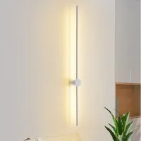 Nettlife LED Wandleuchte Innen Weiß 60/100CM Treppenhauslampe Modern Warmweiß 3000K, Schwenkbar, LED fest integriert, Warmweiß, Bettlampe Wandbeleuchtung für Flur Treppenhaus Schlafzimmer Wohnzimmer