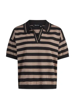 Marc Aurel - Polo in Blockstreifen black - Gr. - 34