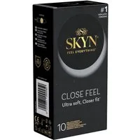 SKYN Kondome Close Feel (Ultra Soft, Closer Fit) Größe XS (schön eng), Packung mit, 10 St., hypoallergene Kondome, ideal für Latexallergiker, enge latexfreie Kondome aus Sensoprène™