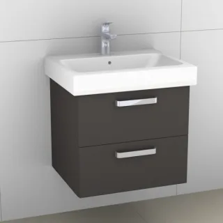 Artiqua 413 Waschtischunterschrank für iCon 124060, 124063 Stahlgrau, 413-WU2L-K01-7142-88 413-WU2L-K01-7142-88