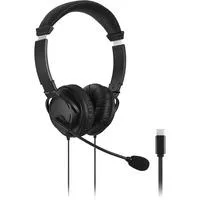 USB-C HiFi-Kopfhörer mit Mikrofon, Headset schwarz