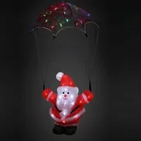 Deuba Dekofigur, Acryl Figur mit LED Weihnachtsmann Außen Innen 60x20x16cm Groß