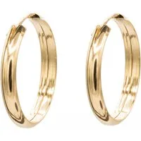 Bella Carina Paar Creolen Creolen 585 Gold 14 Karat 2 cm Durchmesser 3 mm Breite, 585 Gold