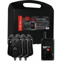 Carp Sounder elektronischer Bissanzeiger Carp Sounder ROC XRS ACC Bissanzeiger-Set 3+1 versch. Farben, (3 Bissanzeigern, 1 Receiver, Transportkoffer)