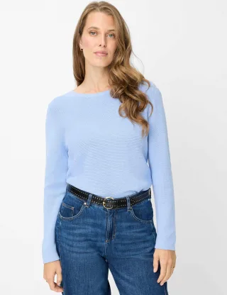 Brax Damen Strickpullover Style LESLEY lavender blue, hellblau, Gr. 42