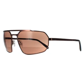 Serengeti Rechteckige Herren Shiny Bronze Saturn Fahrer Hinkley
