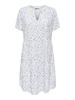 ONLY - ONLZALLY S/S THEA DRESS NOOS WVN Cloud Dancer - Gr. - M