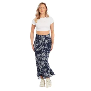 Influence - Langer Rock für Damen (Blau)