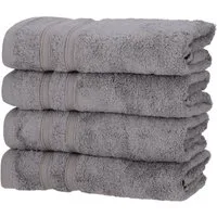 Hometex Premium Textiles Handtuch in nachhaltiger Premium Qualität 450 g/m², 4er Handtücher, Kuschelig weich und sehr saugfähig, Extra flauschige Hotel-Qualität