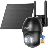 TWUFY Überwachungskamera 4G LTE überwachungskamera mit sim karte outdoor Solar Akku kamera (outdoor, Außenkamera, Außenbereich, Home,Schule,Geschäft,Wald,Farm,Campingbus,Straße, 2K 360° Kabellose Überwachung Farb/IR Nachtsicht IP66 Wasserdichte, 1-tl