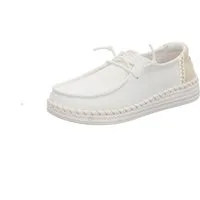 Hey Dude Wendy Espadrille Woven White Sneaker