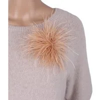 MIRROSI Brosche Edler Federbrosche, Feder-Anstecker im Boho-Vintage Stil, Ausgestattet mit Clip und Anstecknadel für sicheren Halt