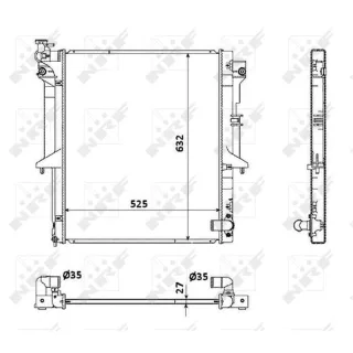 NRF Motork?hler gel?tet Mitsubishi L200 2,5 53908