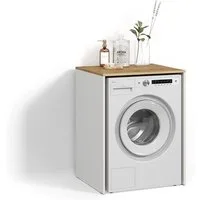 Livinity® Waschmaschinenumbauschrank Paolina, Weiß/Artisan, 68 x 88.2 cm (1-St)