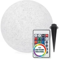 EASYmaxx LED Solarleuchte LED Solarleuchte mit Farbwechsel, Deko Gartenleuchte mit LED, 30 cm, ideal für Garten, Terrasse, Balkon