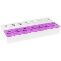 Wellgro Pillendose Tablettenbox für 7 Tage mit je 2 Fächer pro Tag