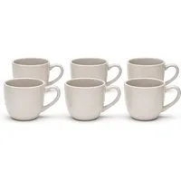 van Well Tasse Kaffee-Obertasse 200 ml Malmö, 6 Stück, 6-tlg., Steingut, spülmaschinen- und mikrowellengeeignet