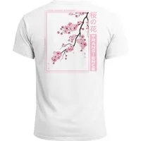 Neverless Print-Shirt Backprint TShirt Herren Japan Asien Kirschblüte Sakura Schriftzeichen mit Print