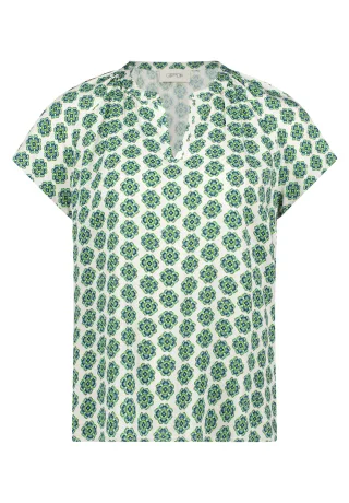 CARTOON - Blusenshirt Green/Blue - Gr. - 38