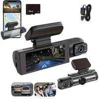 Athlix 4k Dual Dashcam Weitwinkel-Front & Rückkamera und Nachtsicht Dashcam (24 Std. Parküberwachung, 170°-Weitwinkel, Loop-Aufnahme)