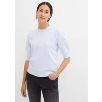 bonprix T-Shirt Oversize-Passform, dezente Puffärmel, Halbarm, aus reiner Baumwolle