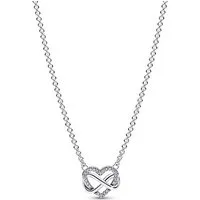 Pandora Herzkette Damenkette Unendlichkeit Herz von PANDORA, 925er Silber, Zirkonia