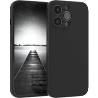 EAZY CASE Handyhülle für Apple iPhone 13 Pro Hülle Silikon 6,1 Zoll, Silikon Schutzhülle mit Kameraschutz kratzfest Back Cover Etui Schwarz