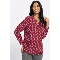 Sieh an! Klassische Bluse Schlupfbluse Langarm