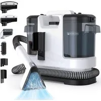 lubluelu Teppichreinigungsgerät V6 Tragbar 5in1 Polsterreiniger Waschsauger Teppichreiniger Dual Tank, 450 W, beutellos, mit 13500pa Saugkraft, für Sofas, Teppiche und Haustierunterlagen